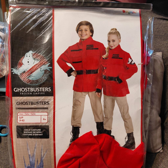 Kids Disguise Ghostbusters Halloween Costume Red Beige - Picture 1 of 2
